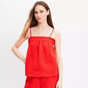 LOFT LADIES RUFFLE TANK TOP- NWT